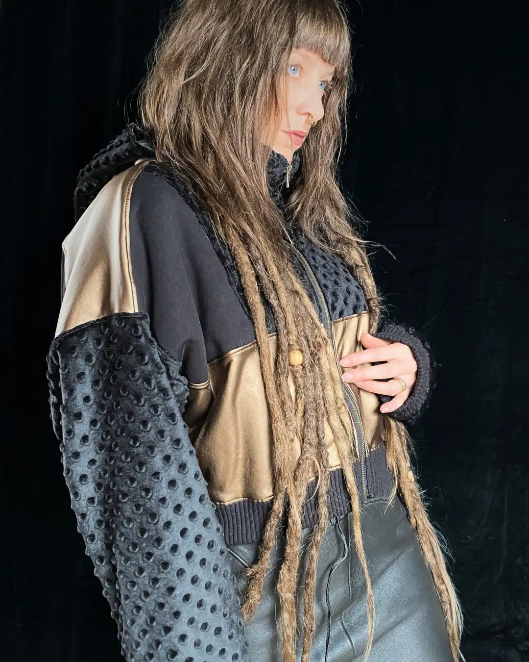 Joggerjacket gold with warm lining