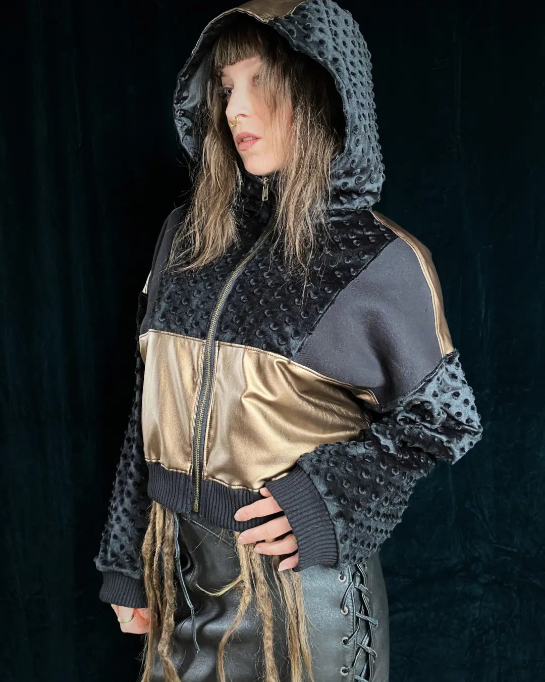 Joggerjacket gold with warm lining