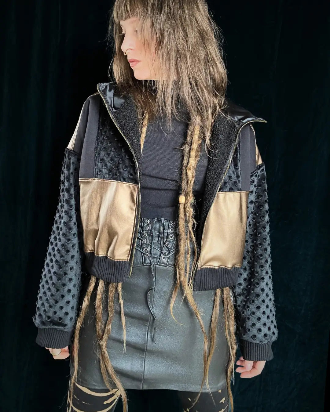 Joggerjacket gold with warm lining