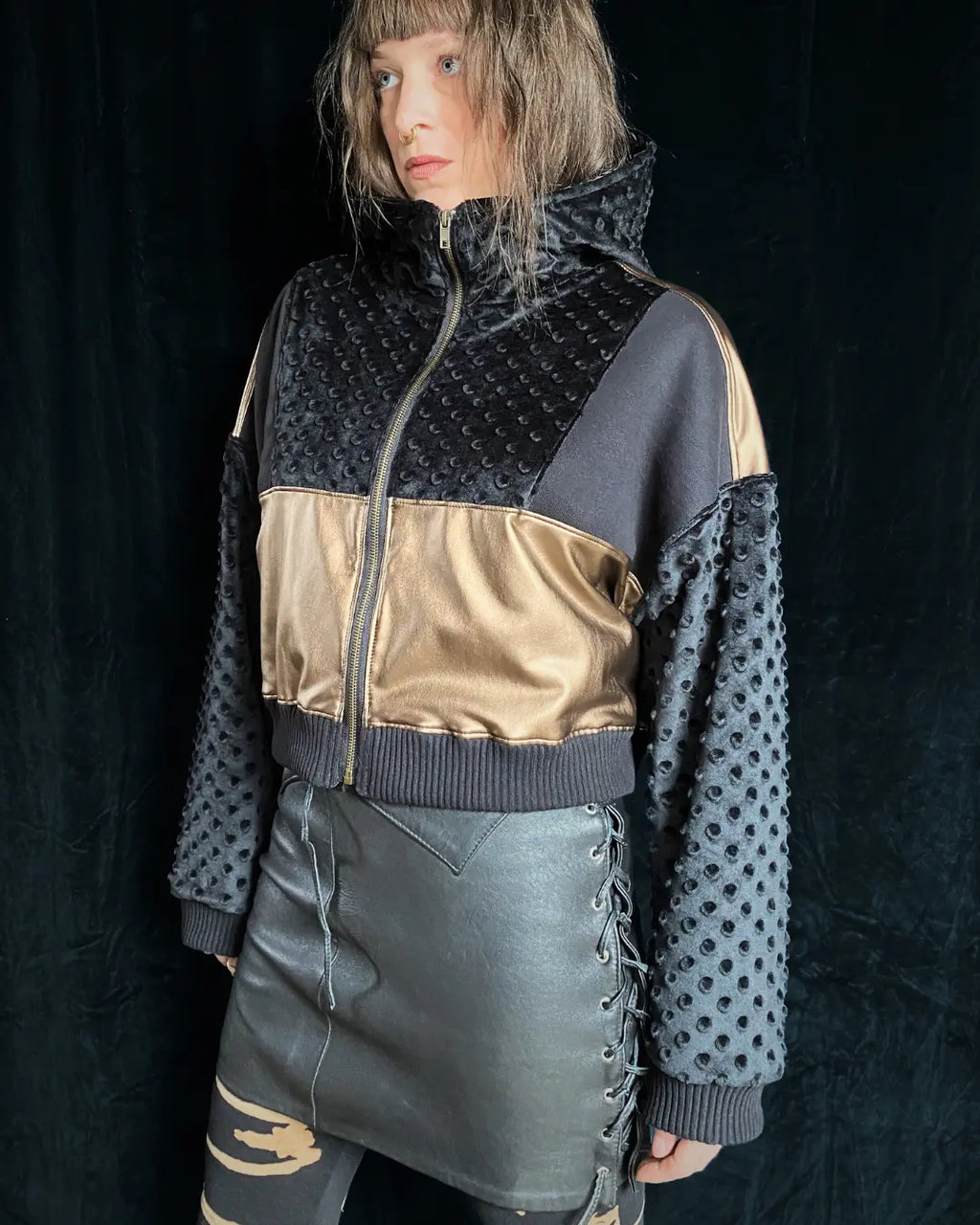 Joggingjacke gold gefüttert