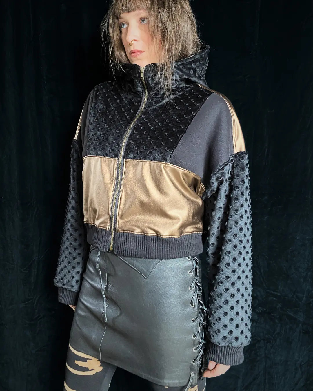 Joggerjacket gold with warm lining