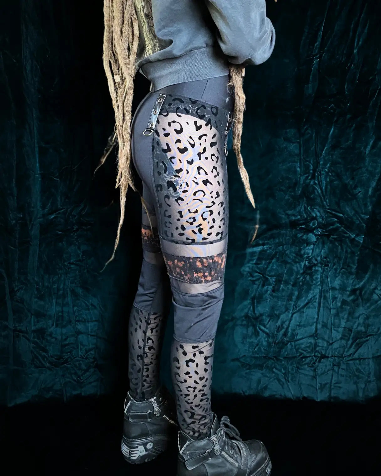 Leggings Tie Dye mit Leomesh und D-Ringen