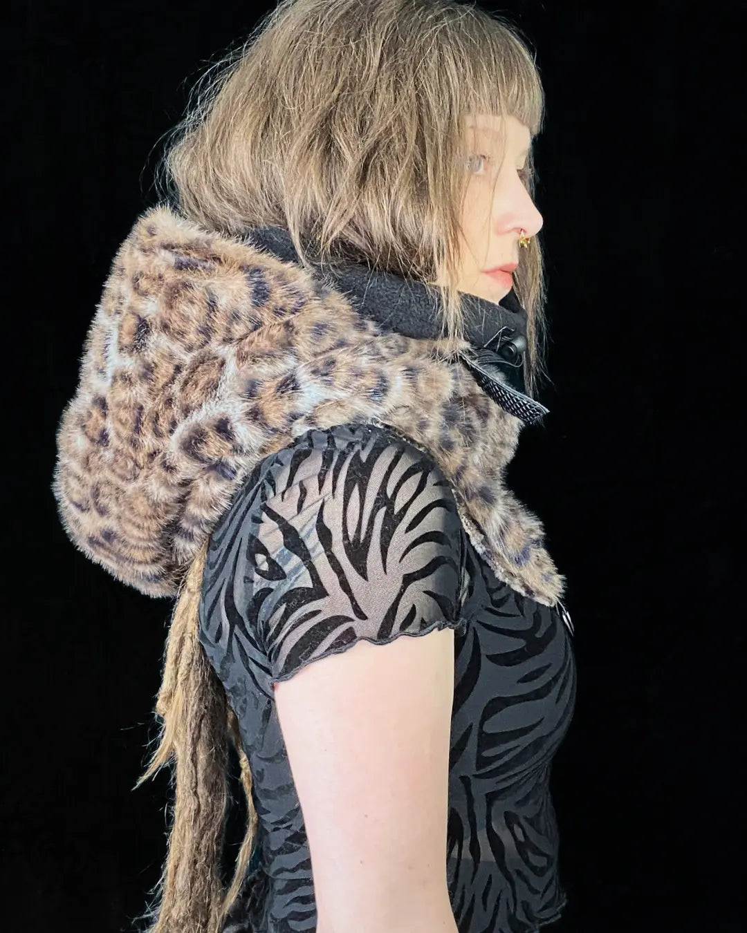 Hooded Cowl Balaclava - soft dark Leo