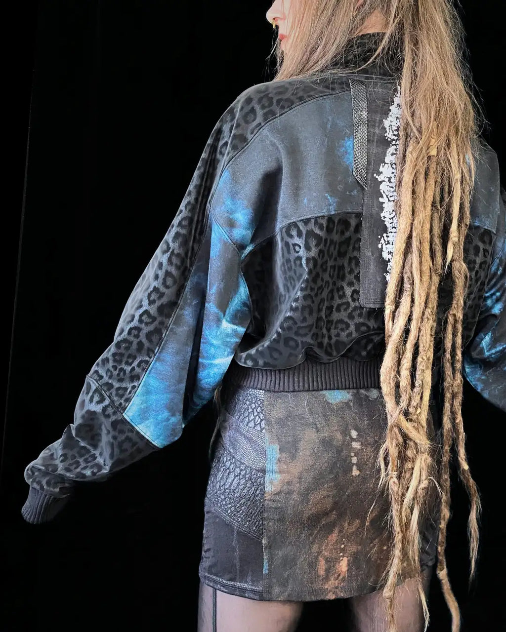 Lightweight Bomberjacket Softshell Leo+blue Tie Dye