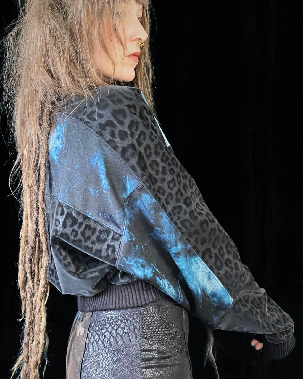 Lightweight Bomberjacket Softshell Leo+blue Tie Dye