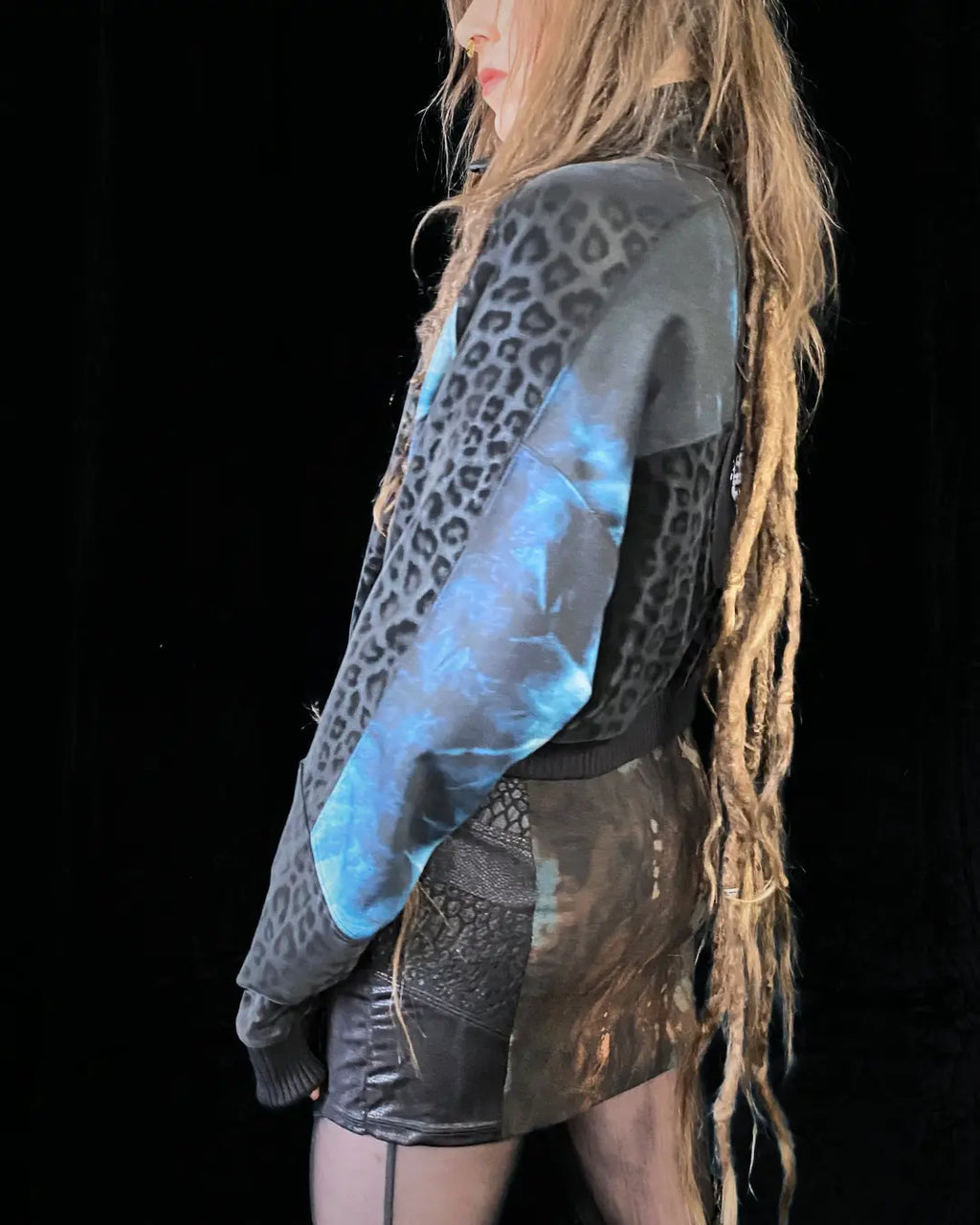 Lightweight Bomberjacket Softshell Leo+blue Tie Dye