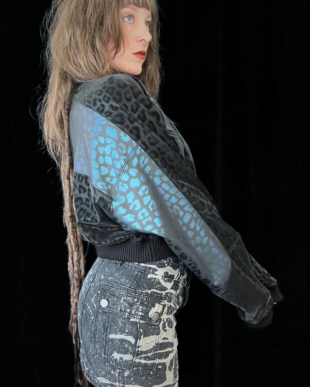 Lightweight Bomberjacket Softshell Leo blue holo