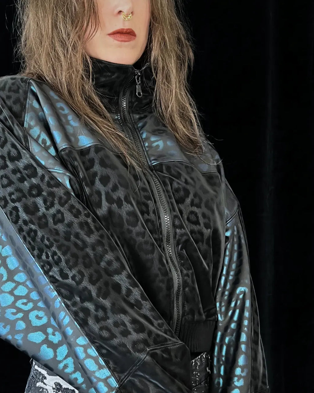 Lightweight Bomberjacket Softshell Leo blue holo