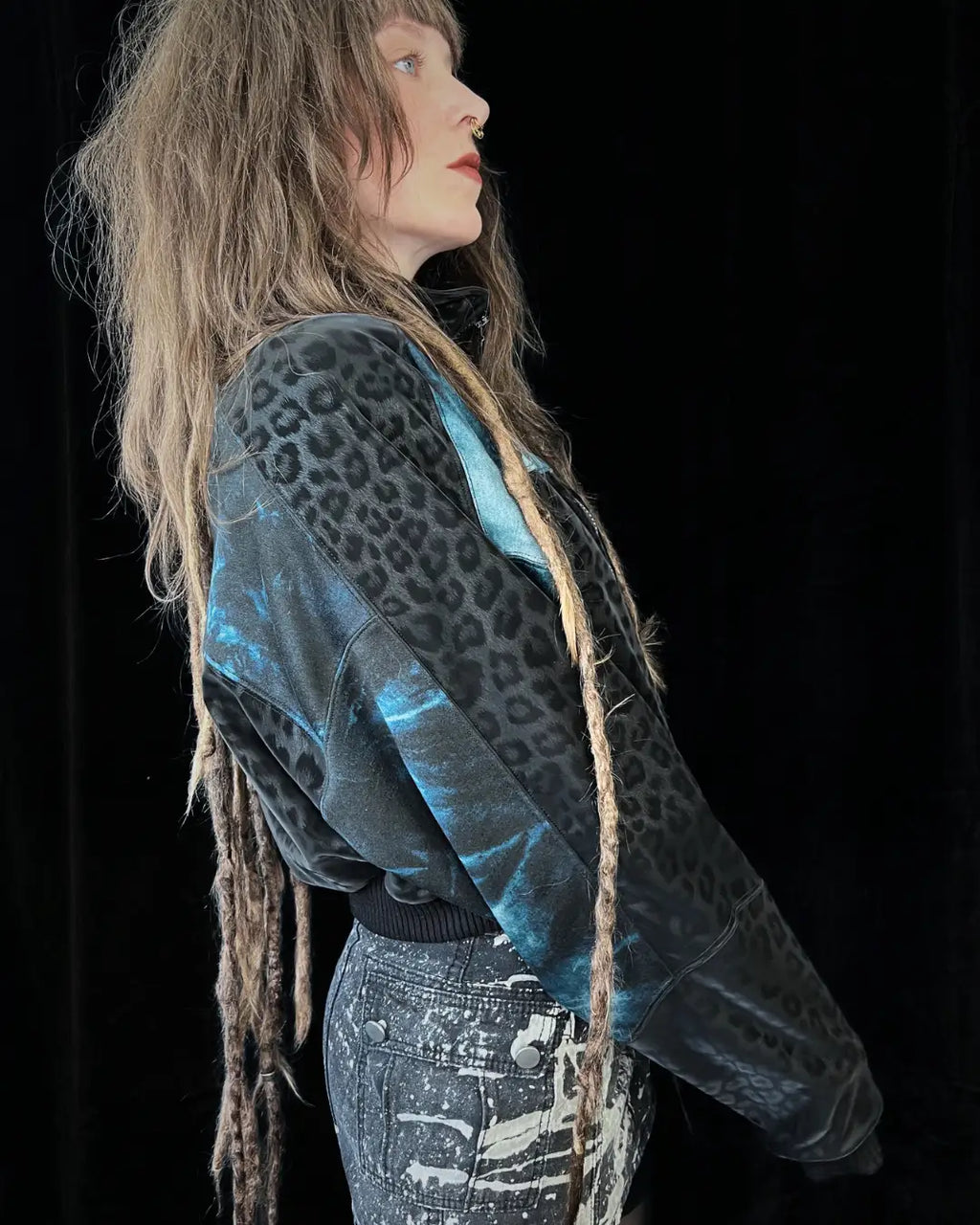 Lightweight Bomberjacket Softshell Leo+ Blue Tie Dye