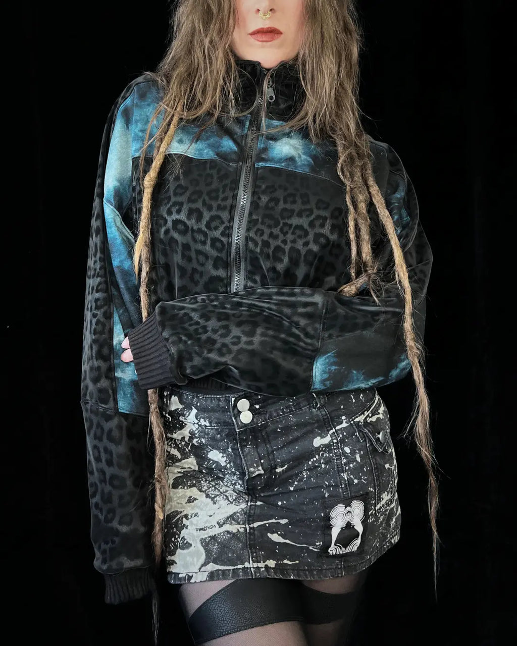 Lightweight Bomberjacket Softshell Leo+ Blue Tie Dye