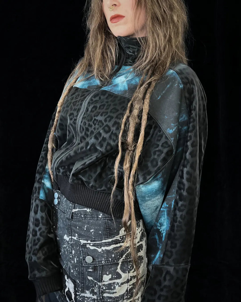 Lightweight Bomberjacket Softshell Leo+ Blue Tie Dye