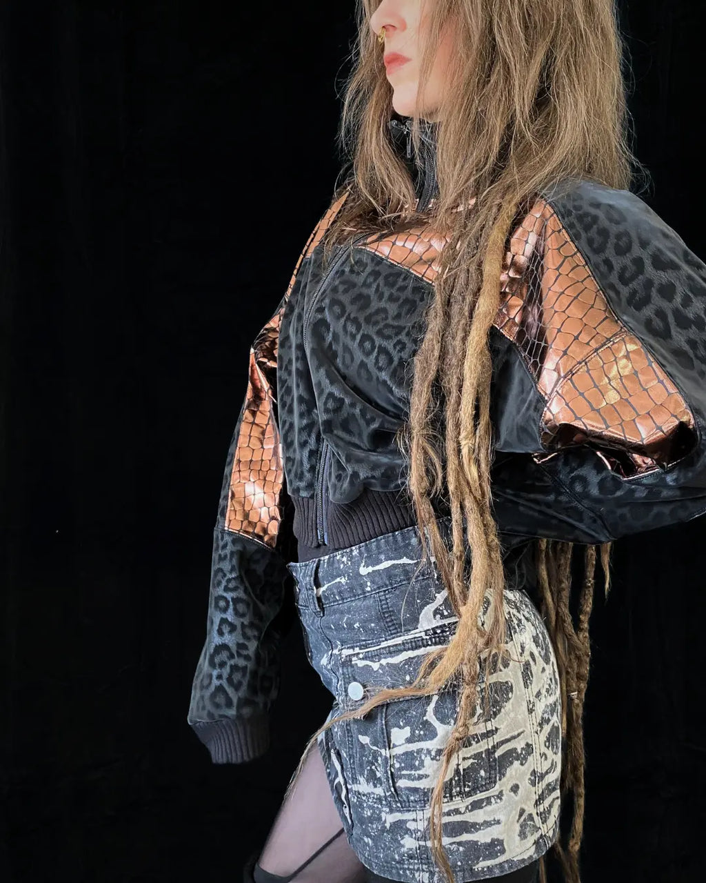 Lightweight Bomberjacket Softshell Leo+Copper Croco