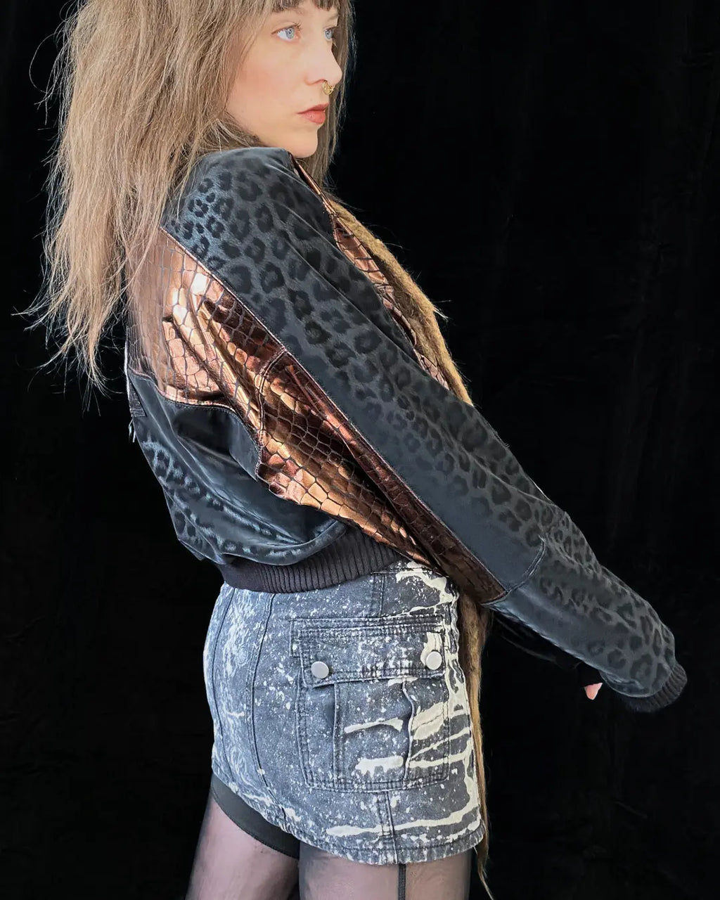 Lightweight Bomberjacket Softshell Leo+Copper Croco