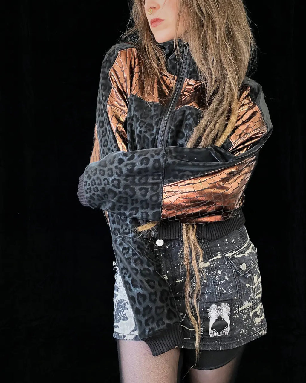 Lightweight Bomberjacket Softshell Leo+Copper Croco