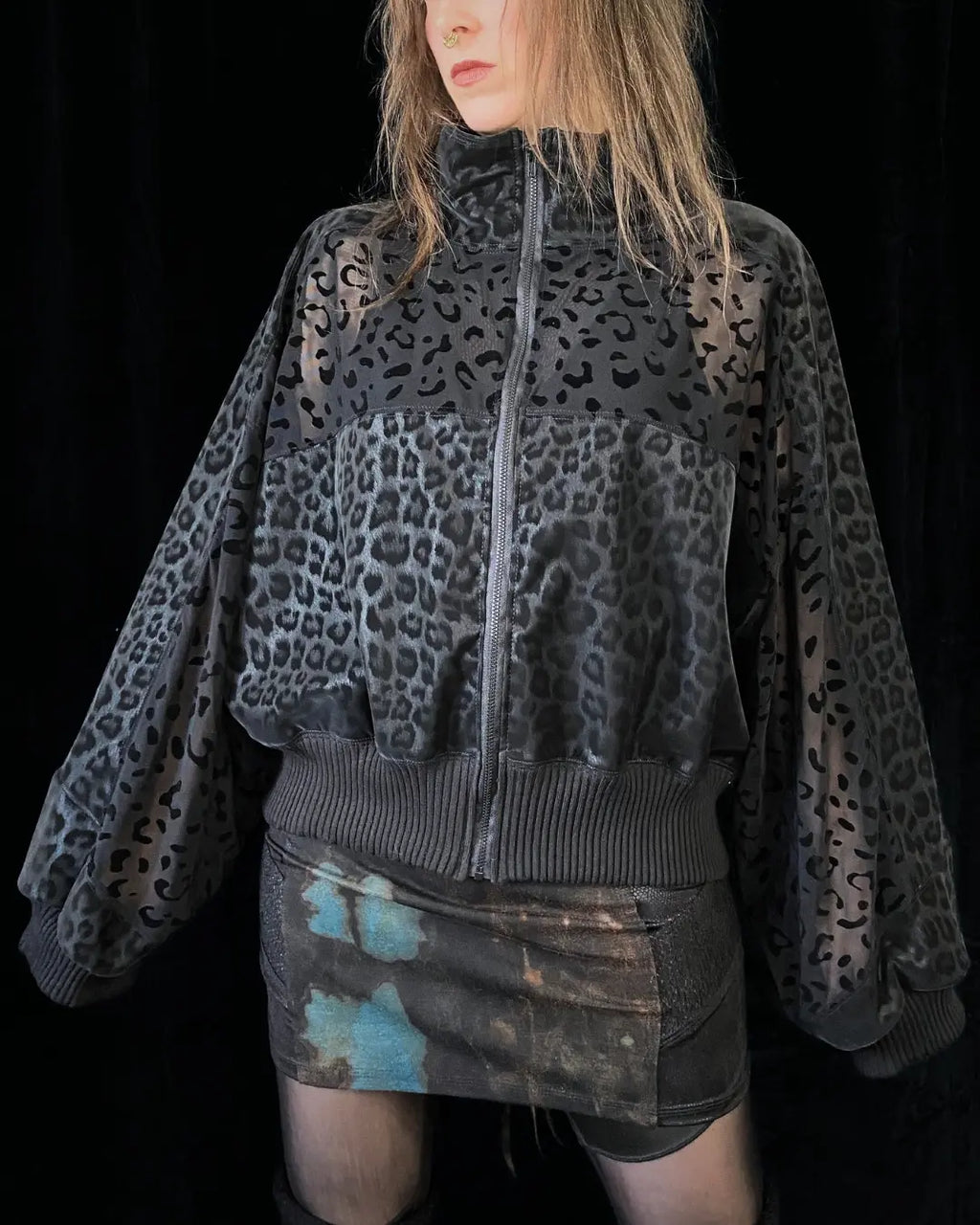 Leichte Bomberjacke Softshell Leo-Mesh Größe L