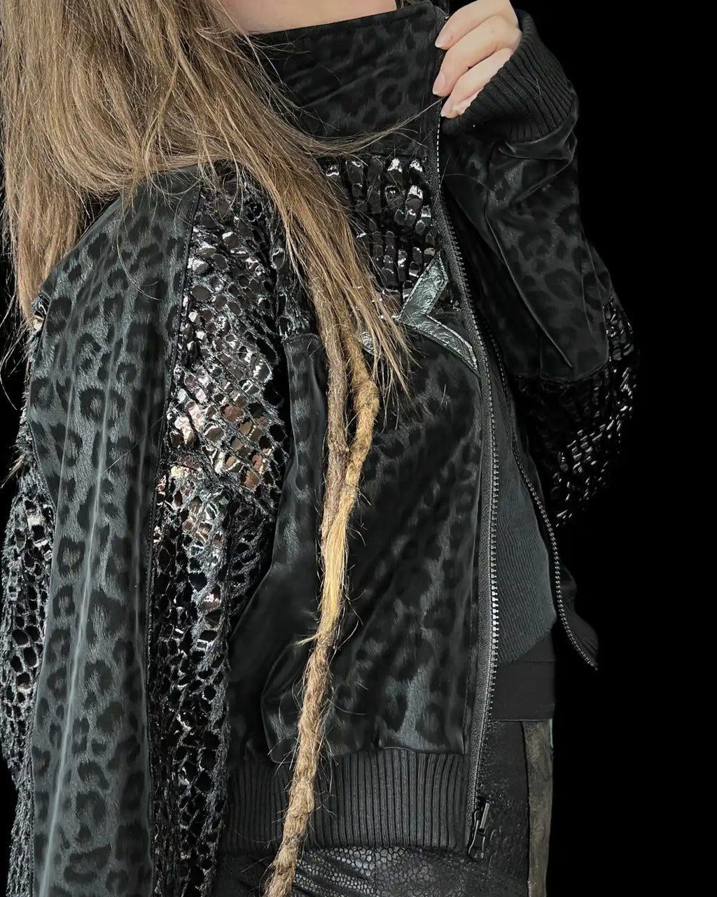 Leichte Bomberjacke Softshell rot/lila Pelzkroko