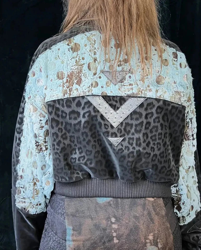 Lightweight Bomberjacket Softshell turquoise faux-fur