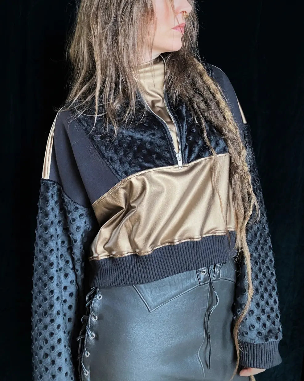 Joggerhoodie gold mit Zipper