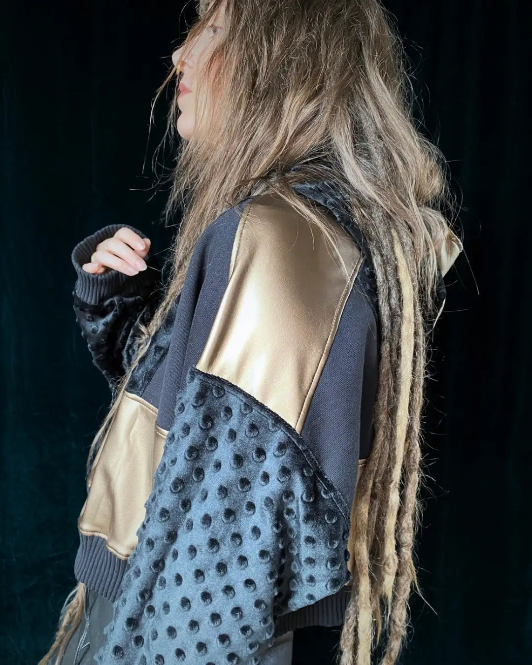 Joggerhoodie gold mit Zipper