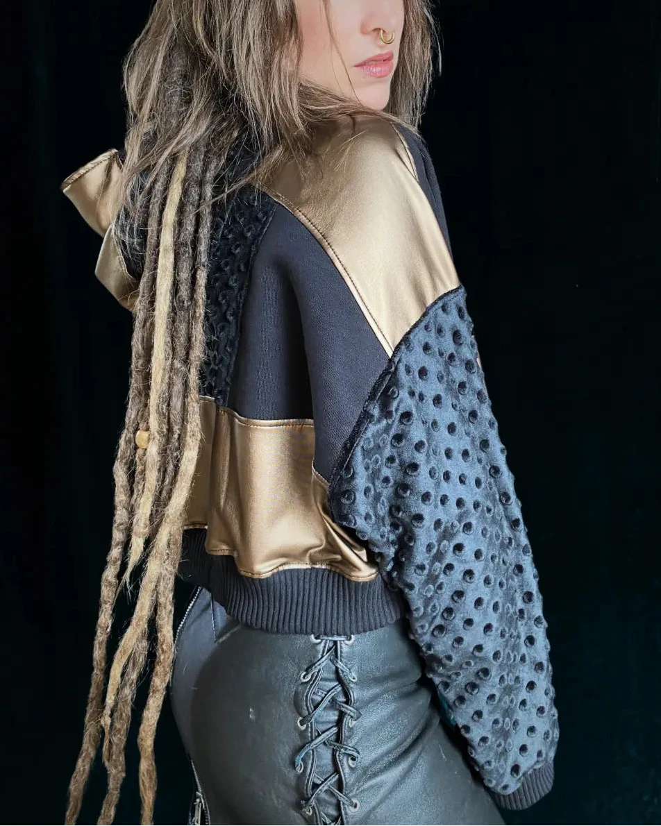 Joggerhoodie gold mit Zipper