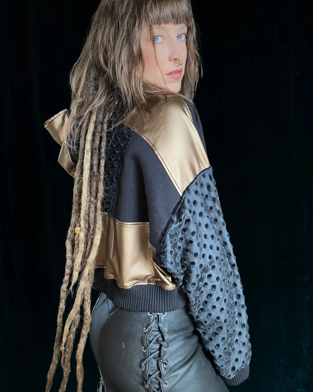 Joggerhoodie gold mit Zipper