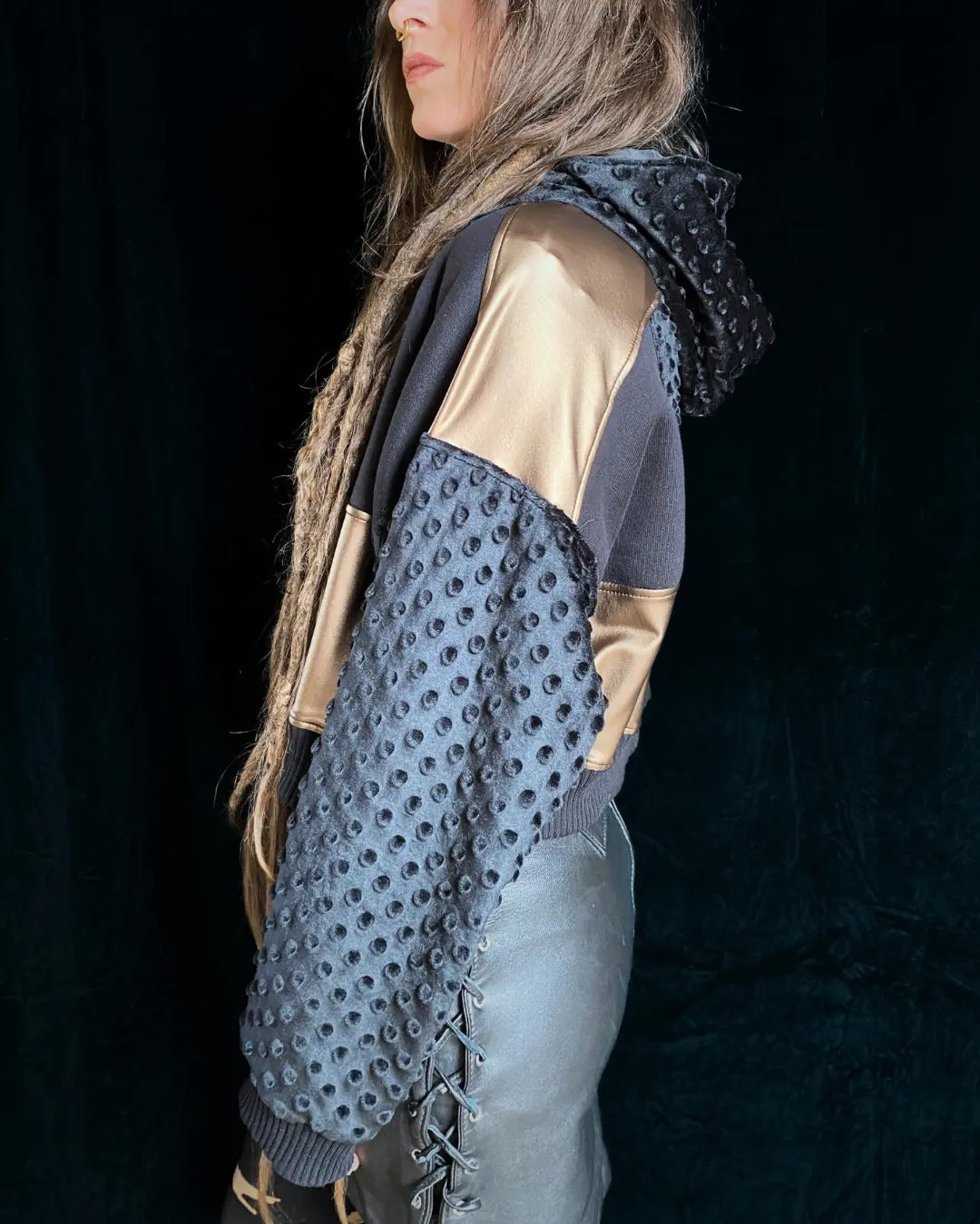 Joggerhoodie gold mit Zipper