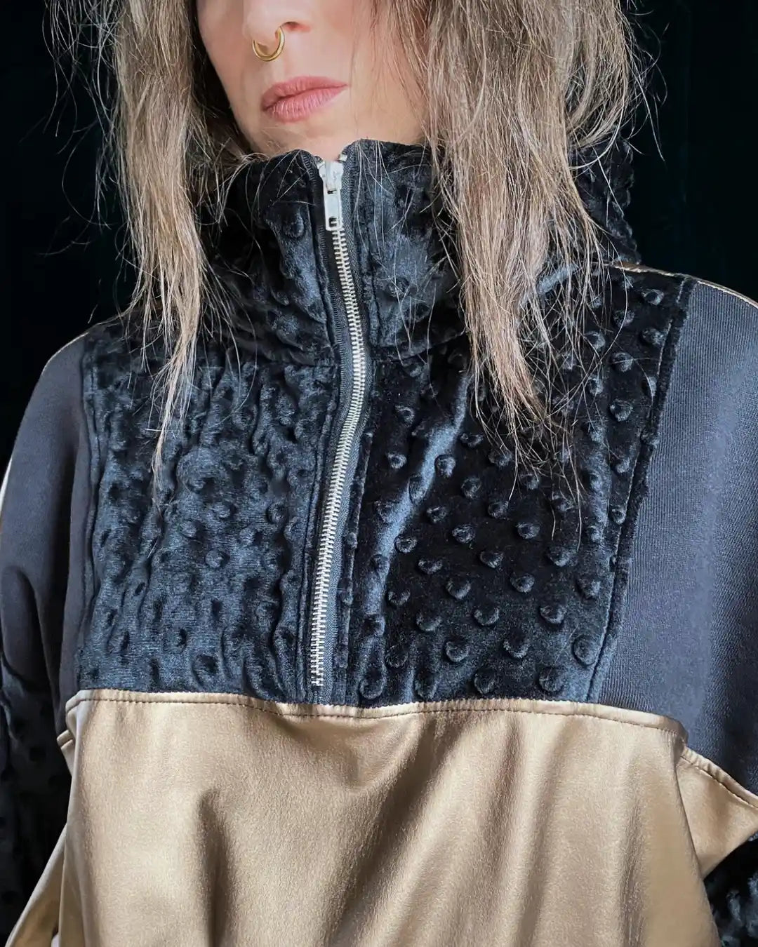 Joggerhoodie gold mit Zipper