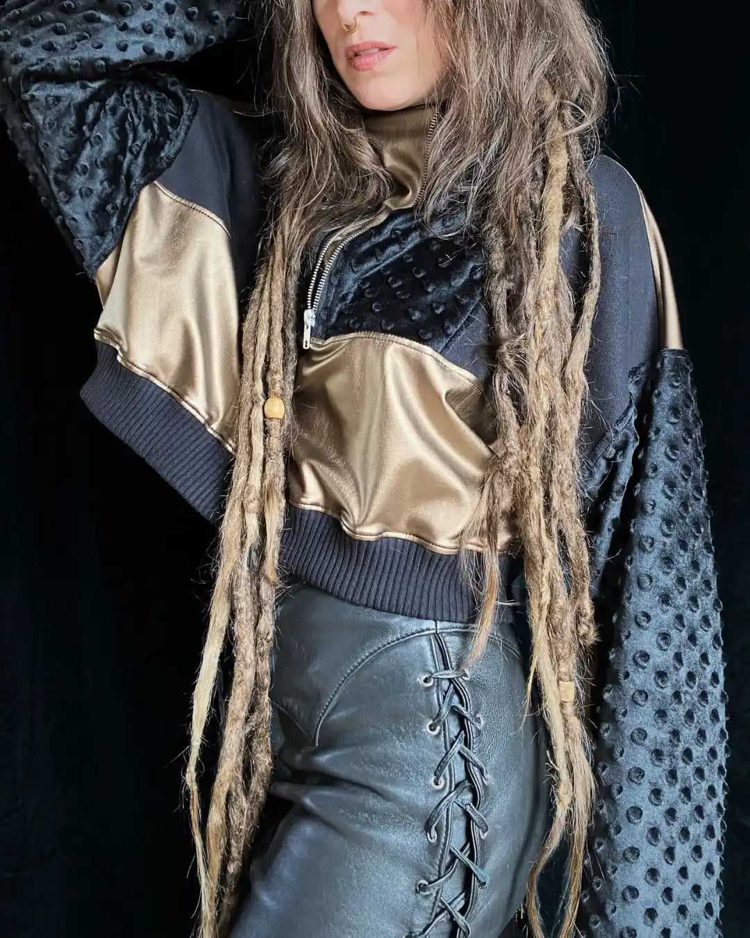 Joggerhoodie gold mit Zipper