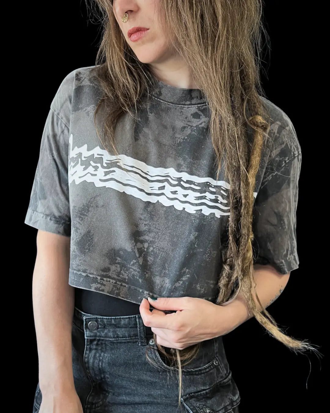 BAD • Crop Tee • Print • 14 • Size M