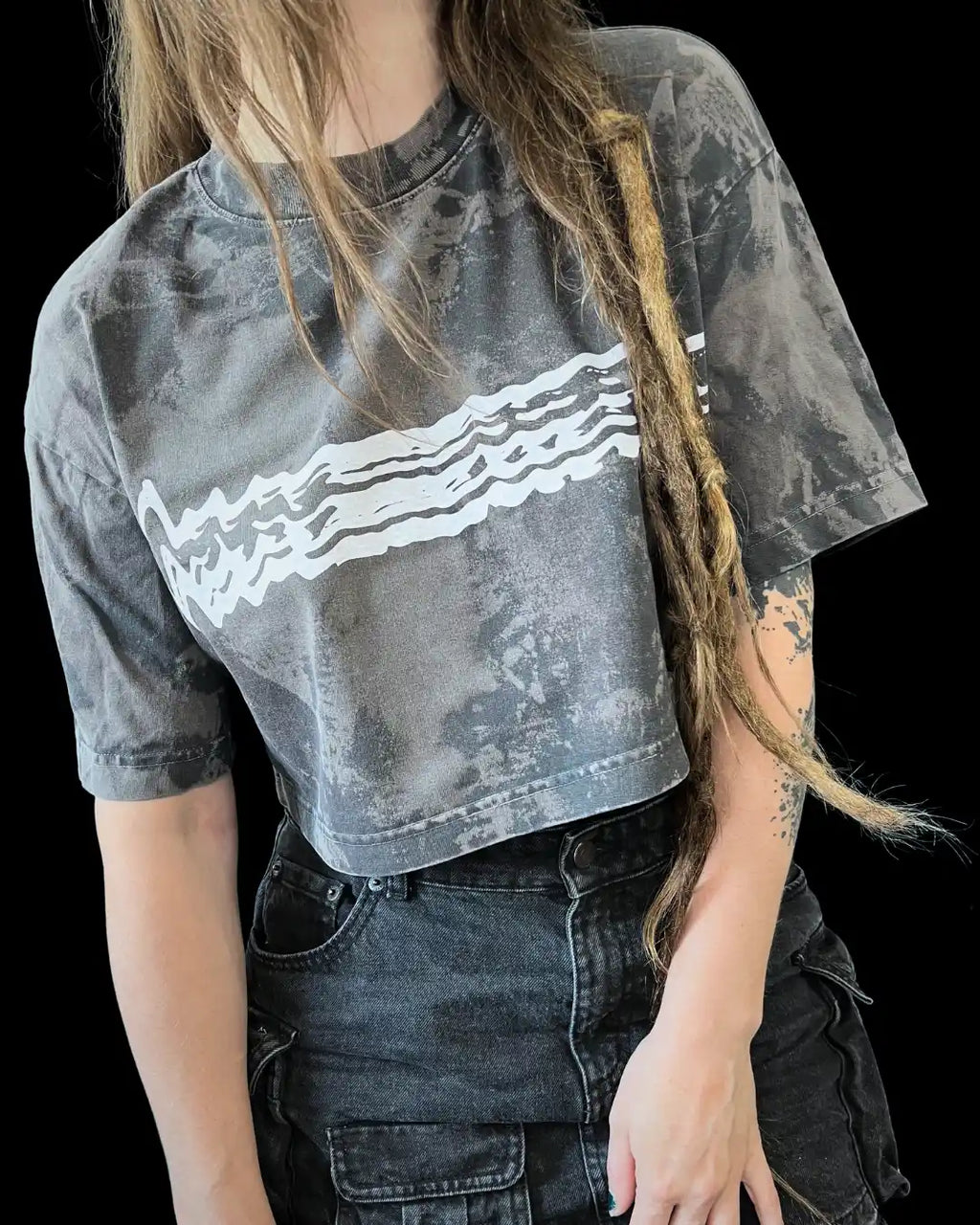BAD • Crop Tee • Print • 14 • Size M