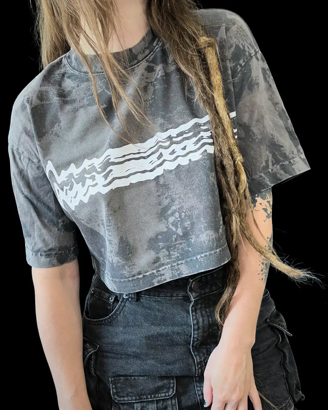 BAD • Crop Tee • Print • 14 • Size M