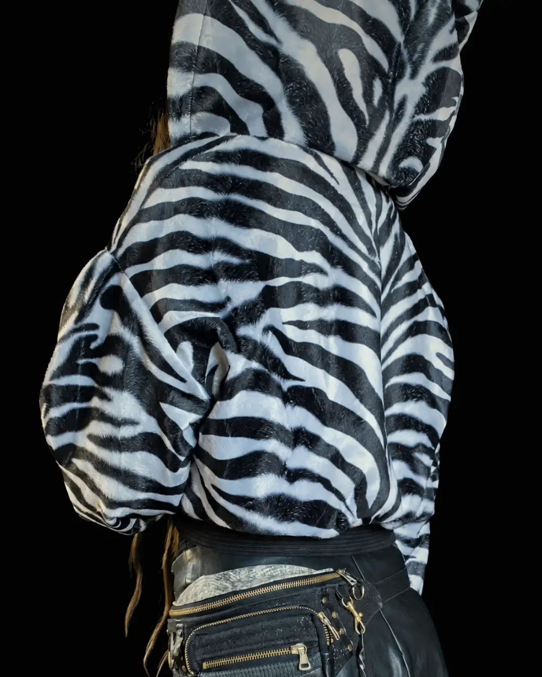 MTO Faux-Fur Jacket ZEBRA off white