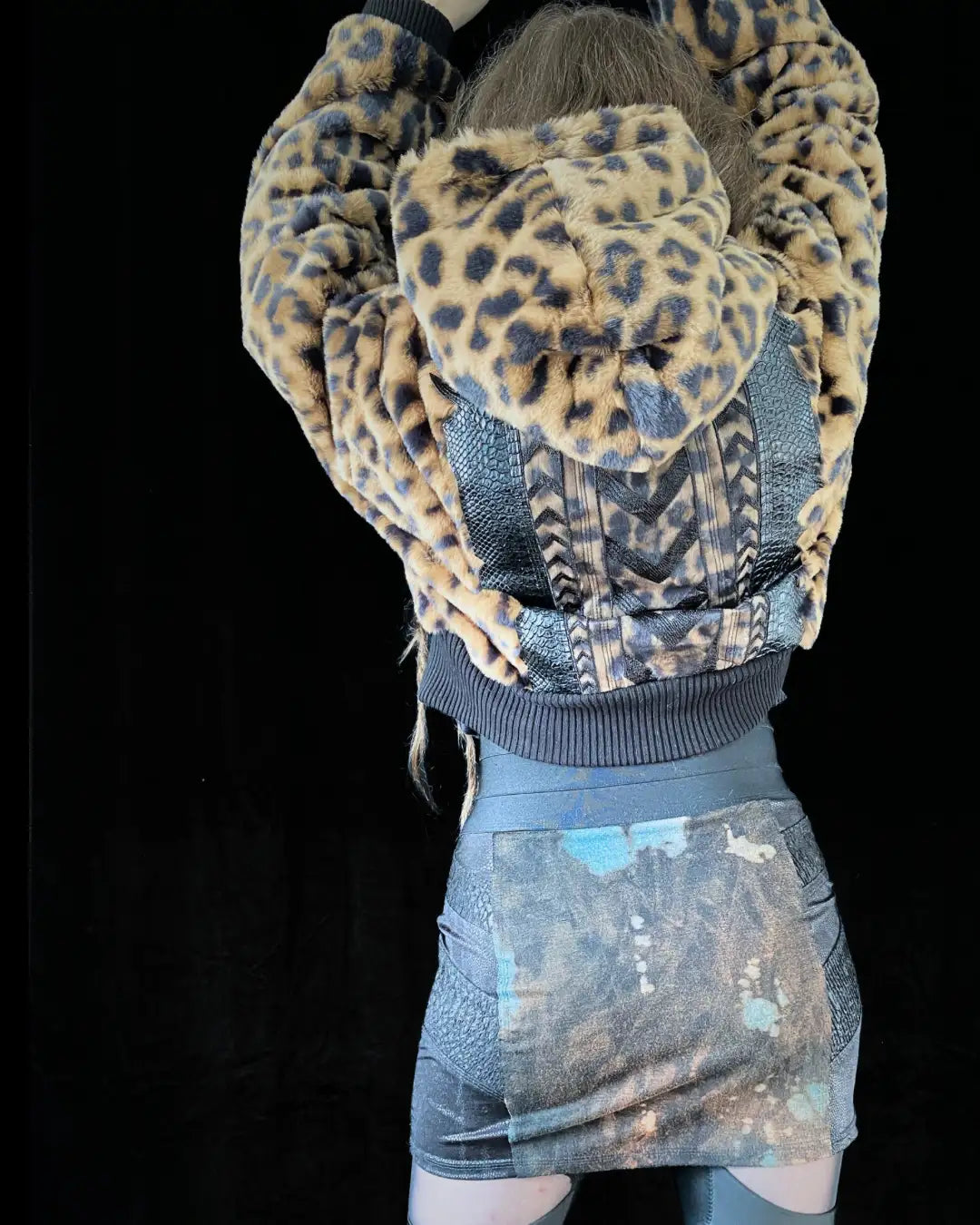 Faux Fur Jacket – Animalprint bright Leopard/Snakeskin