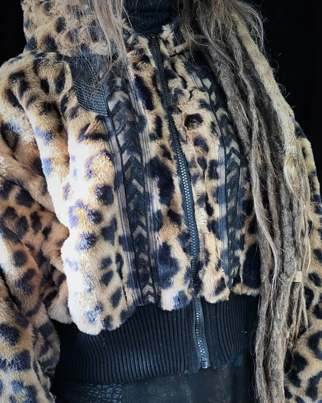 Faux Fur Jacket – Animalprint bright Leopard/Snakeskin