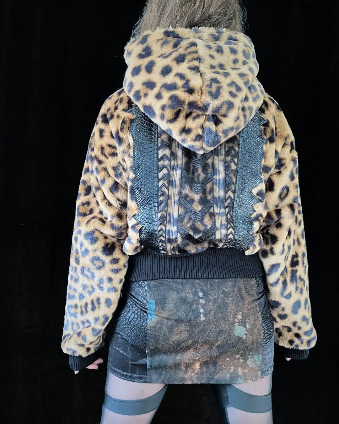 Faux Fur Jacket – Animalprint bright Leopard/Snakeskin