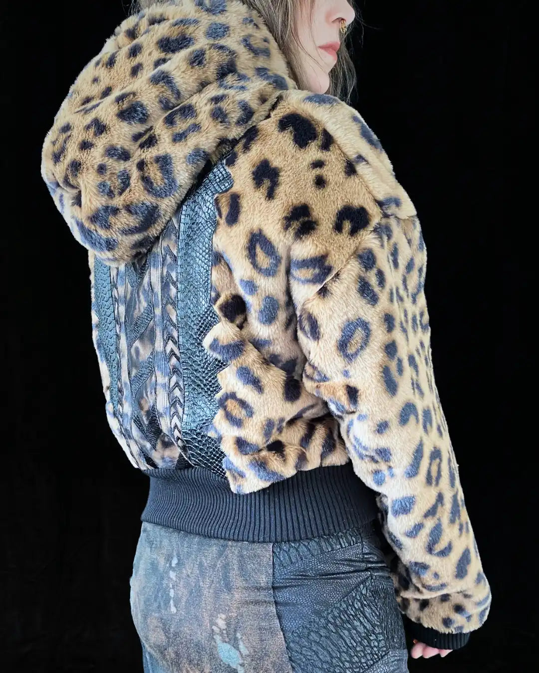 Faux Fur Jacket – Animalprint bright Leopard/Snakeskin