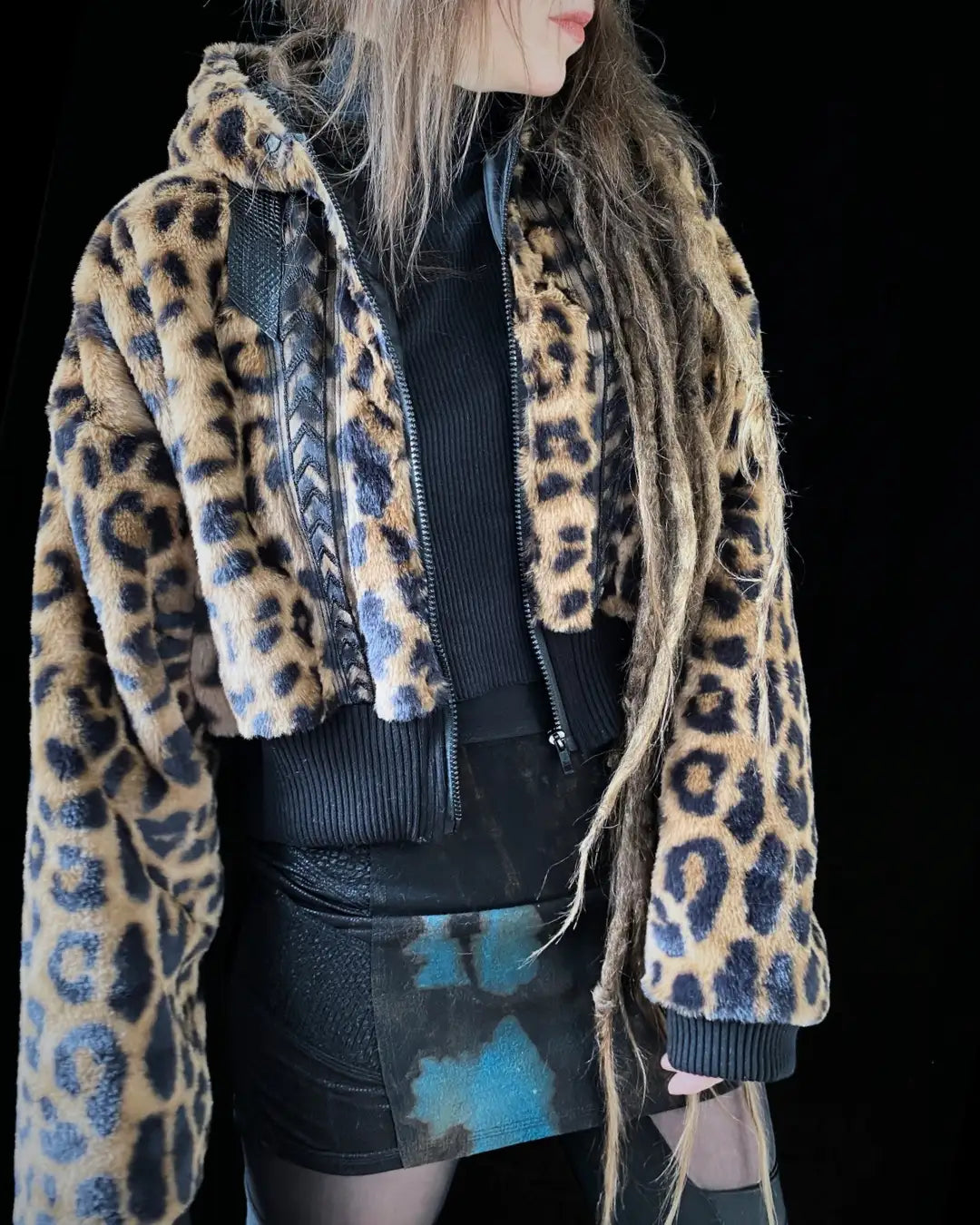 Faux Fur Jacket – Animalprint bright Leopard/Snakeskin