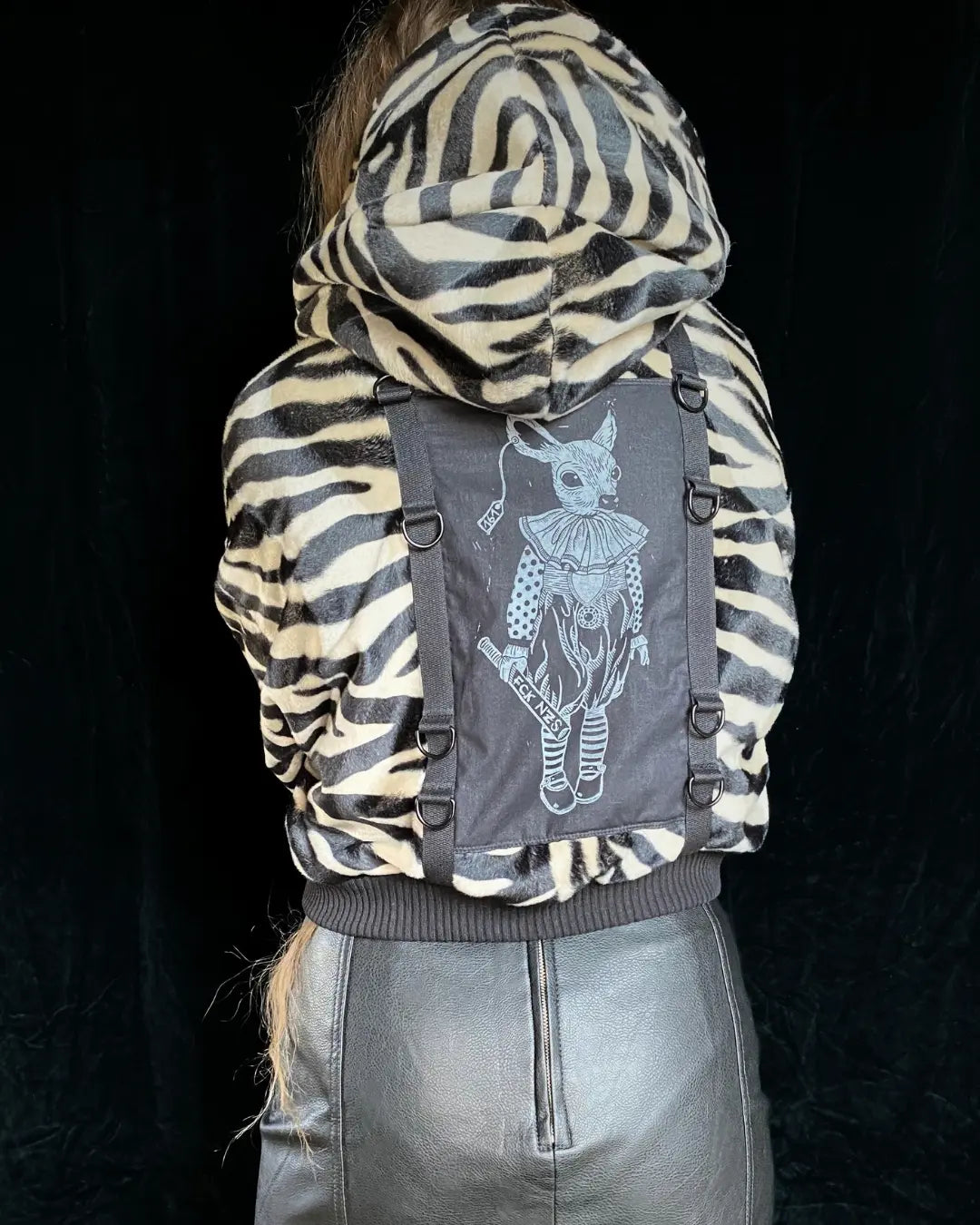 Felljacke Zebra Animalprint creme Riotdeer