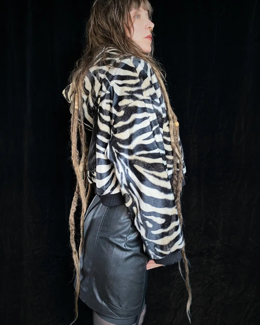 Felljacke Zebra Animalprint creme Riotdeer
