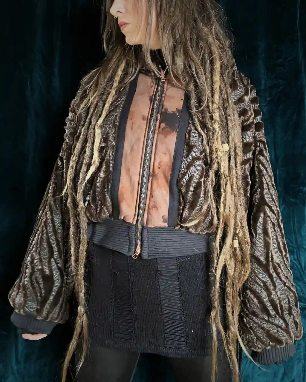 Felljacke braun