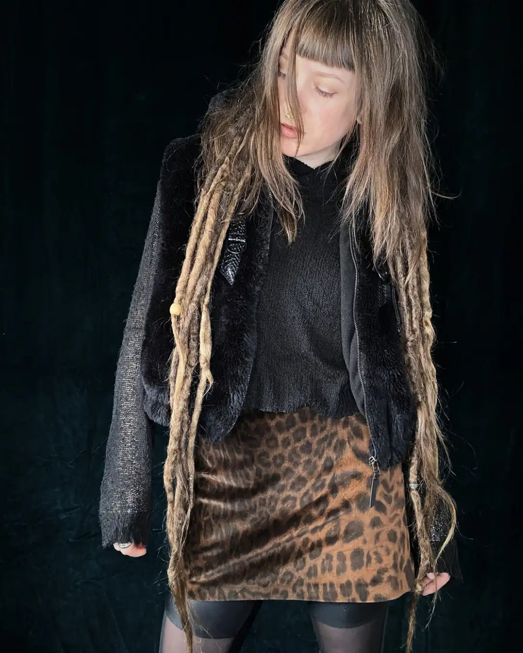 Black Vest with Snakeprint and FOX patch