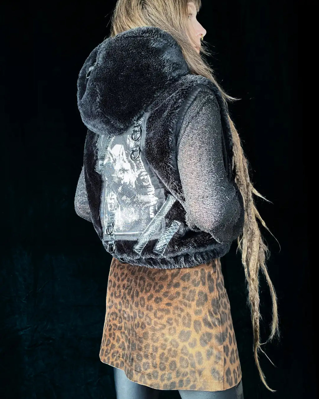 Black Vest with Snakeprint and FOX patch
