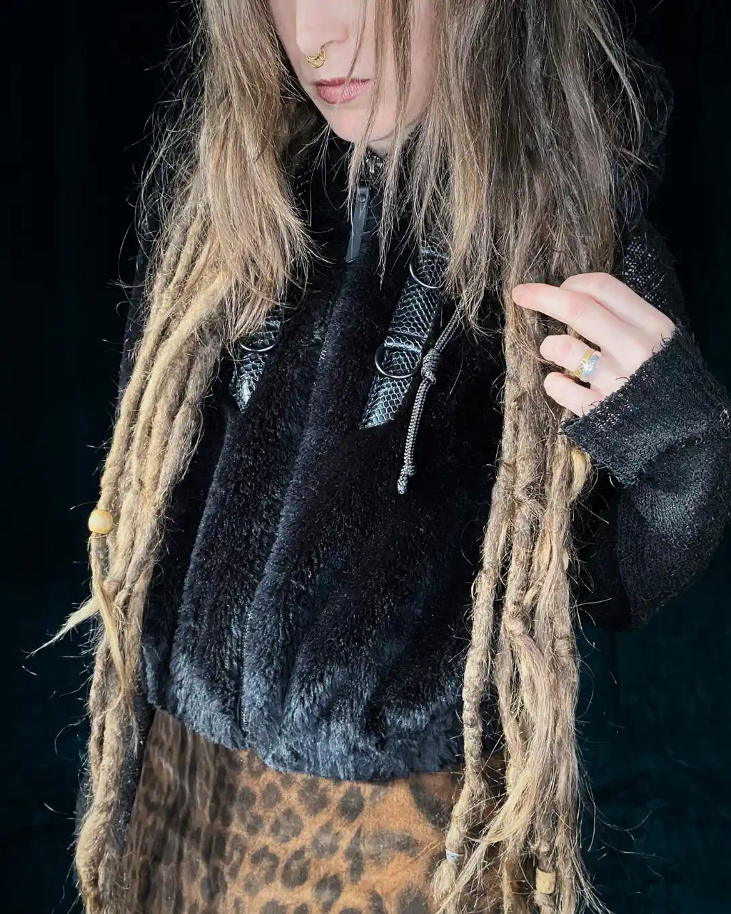 Black Vest with Snakeprint and FOX patch