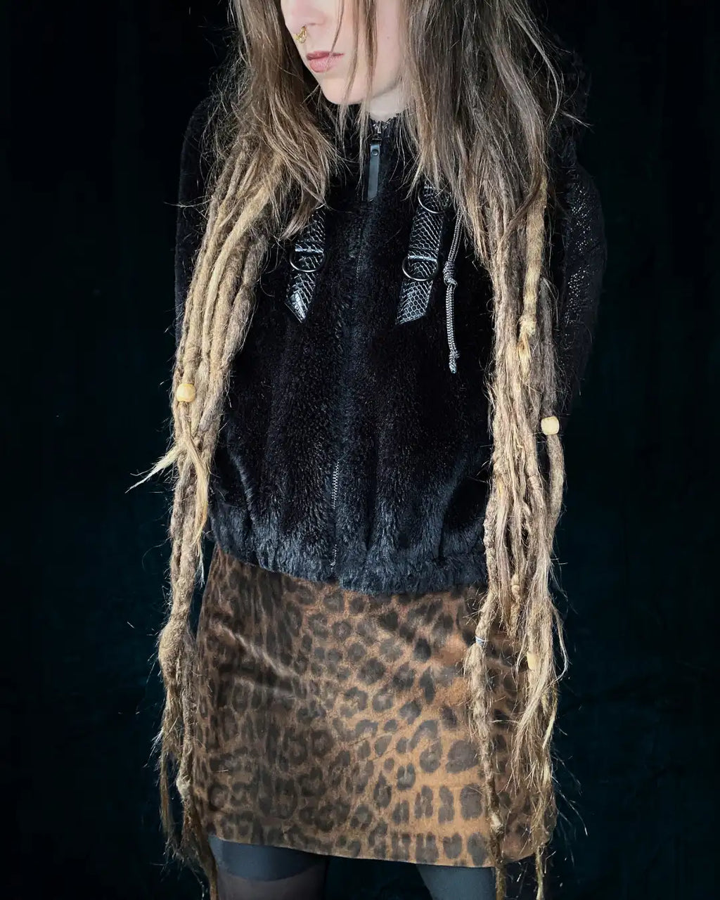 Black Vest with Snakeprint and FOX patch