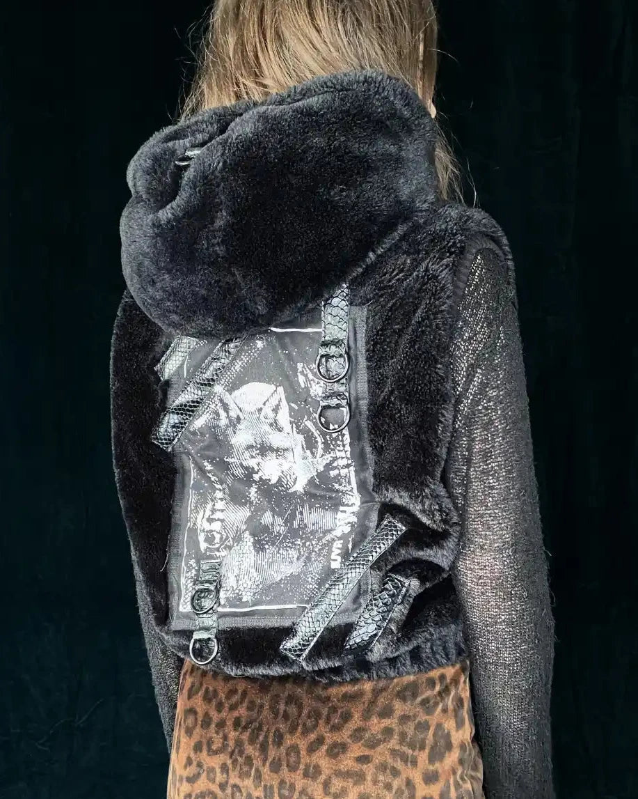 Black Vest with Snakeprint and FOX patch