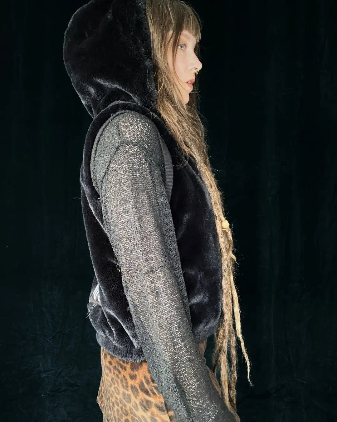 Black Vest with Snakeprint and MAD/GIRL patch