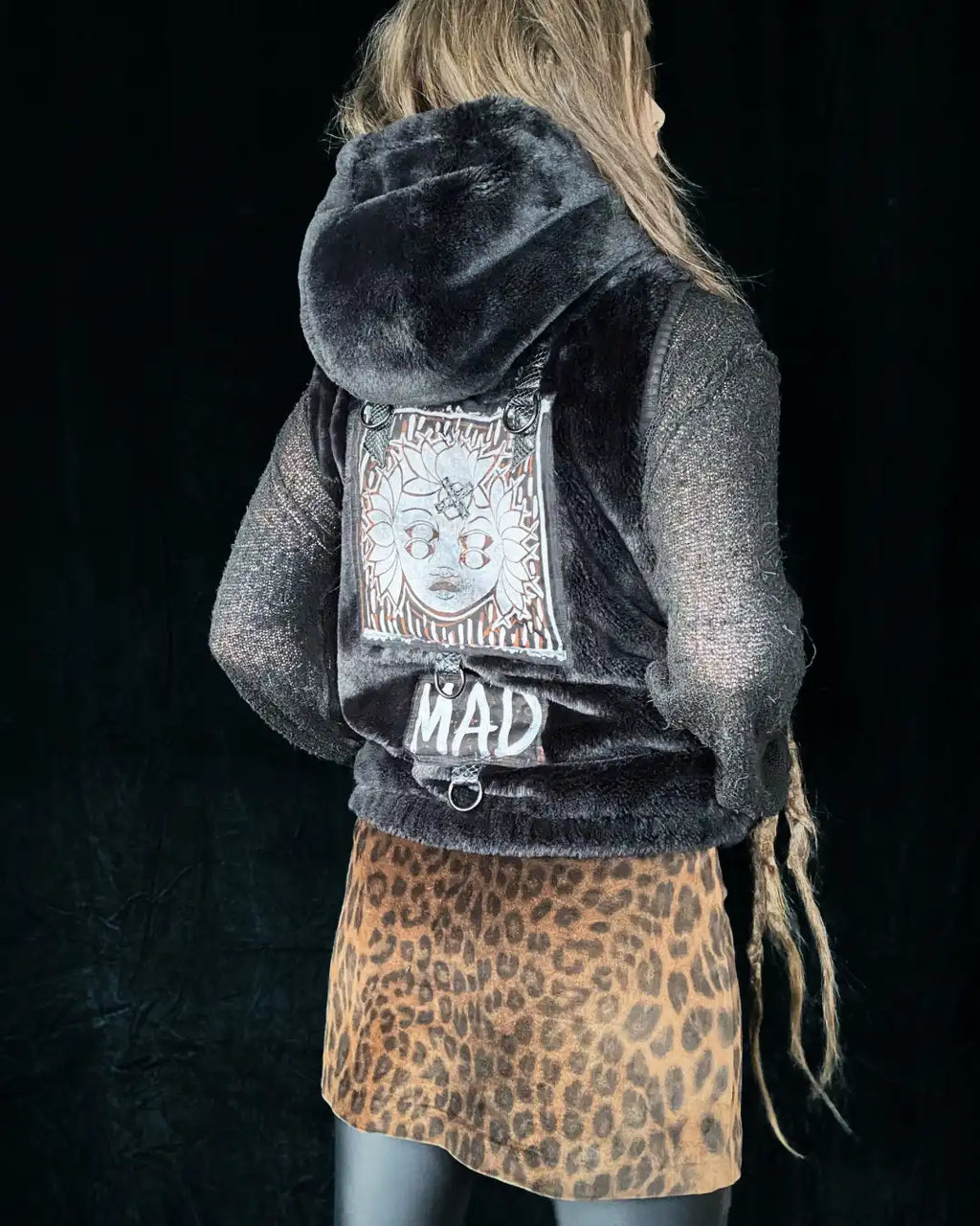 Black Vest with Snakeprint and MAD/GIRL patch