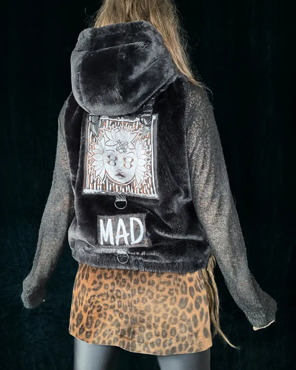 Black Vest with Snakeprint and MAD/GIRL patch