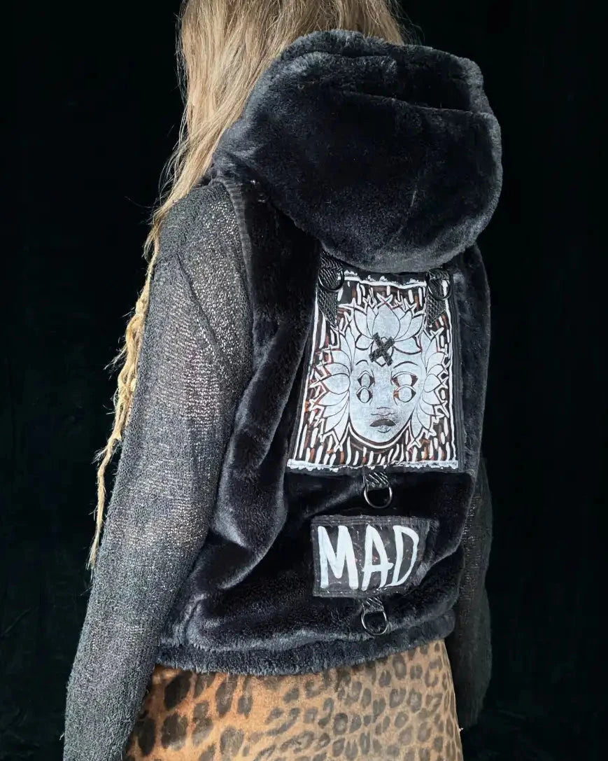 Black Vest with Snakeprint and MAD/GIRL patch