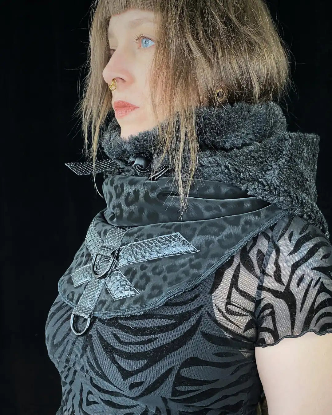 Hooded Cowl Balaclava - Leo BLACK